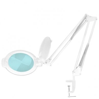 Kosmetologinė LED lempa su lupa 8012 (didina iki 5 kartų) balta