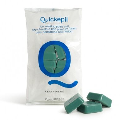 Vaškas depiliacijai Quickepil, VEGETAL, žalias, 1 KG