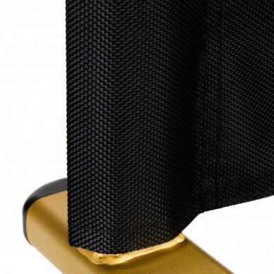 Sulankstomas Vizažo (makiažo) krėslas, juoda-aukso sp. 6