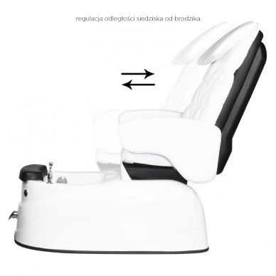 Pedikiūro krėslas PEDICURE SPA AS-122, su masažo funkcija, baltos sp.