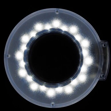 LED Lempa su lupa, stovu S5 ir reguliuojamu šviesos intensyvumu