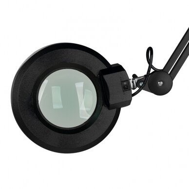 Kosmetologinė lempa su lupa, juodos spalvos 4