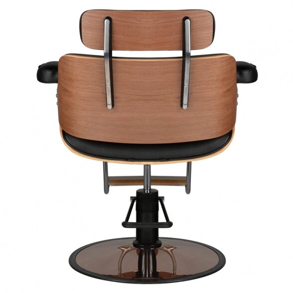 Barber chair GABBIANO FLORENCE, black - walnut 2 Barber chair GABBIANO FLORENCE, black - walnut 2
