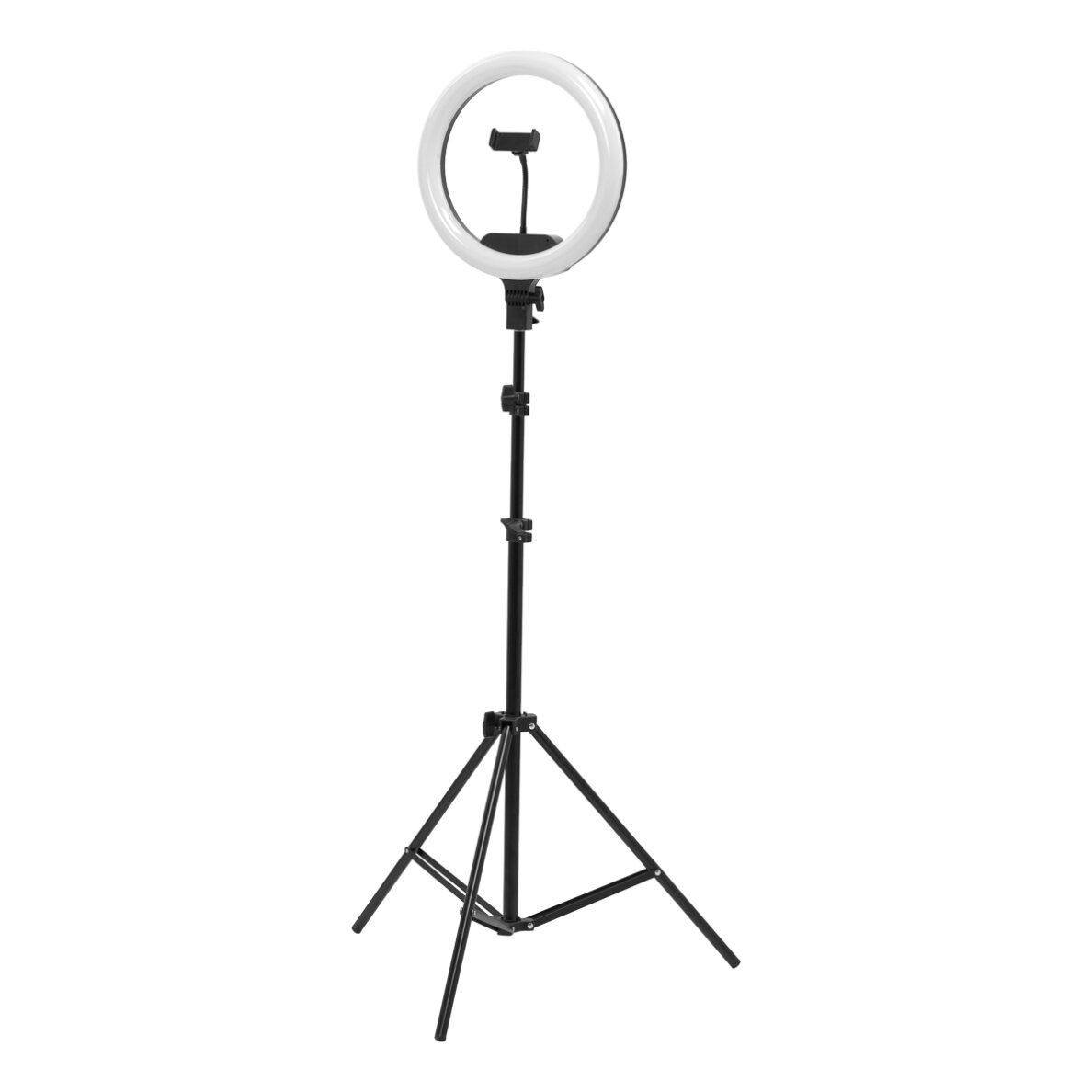 Žiedinė LED lempa „Ring Light 13″“ su stovu, 36 W, juoda Žiedinė LED lempa „Ring Light 13″“ su stovu, 36 W, juoda