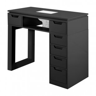 Manikiūro stalas, juodos spalvos