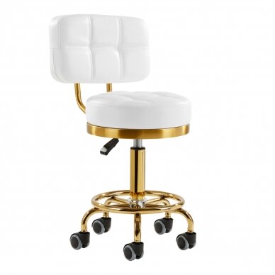Salono kėdė Gold AM-830, baltos-aukso sp.