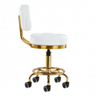Salono kėdė Gold AM-830, baltos-aukso sp. 1