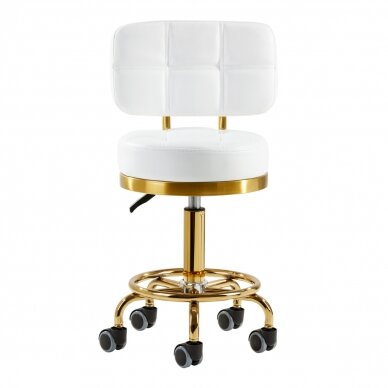 Salono kėdė Gold AM-830, baltos-aukso sp. 2