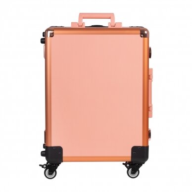 Nešiojamas kosmetinis lagaminas su apšvietimu, T-27, rožinio aukso spalvos 3