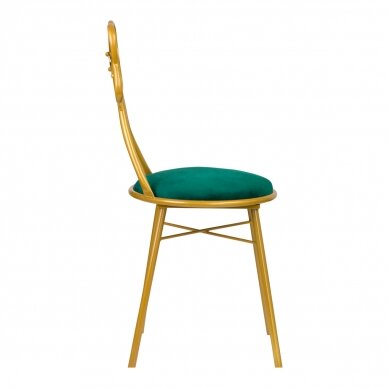Salono kėdė VELVET DT2, žalia-aukso sp. 1