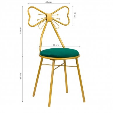 Salono kėdė VELVET DT2, žalia-aukso sp. 2