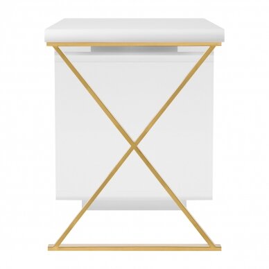 Elegantiškas manikiūro stalas WHITE GOLD, balta, aukso sp. 4