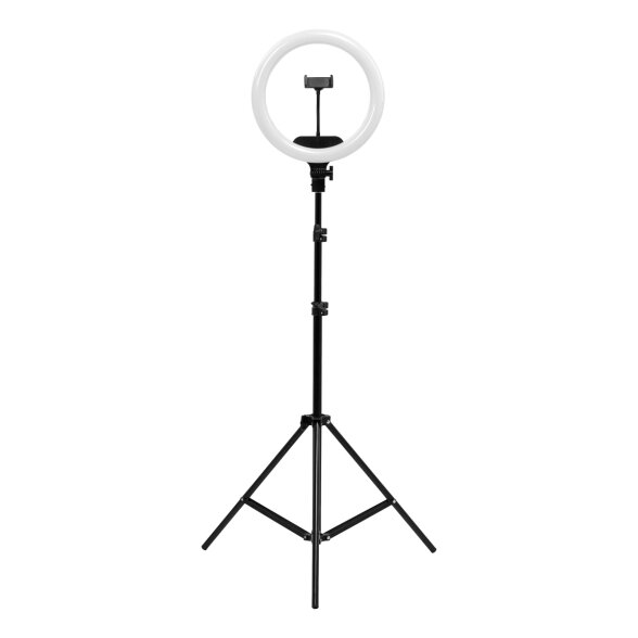 Žiedinė LED lempa „Ring Light 13″“ su stovu, 36 W, juoda 1 Žiedinė LED lempa „Ring Light 13″“ su stovu, 36 W, juoda 1