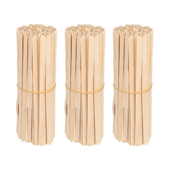 Disposable wooden spatulas, SMALL, 140 x 6 x 1.4 mm, 100 pcs. Disposable wooden spatulas, SMALL, 140 x 6 x 1.4 mm, 100 pcs.