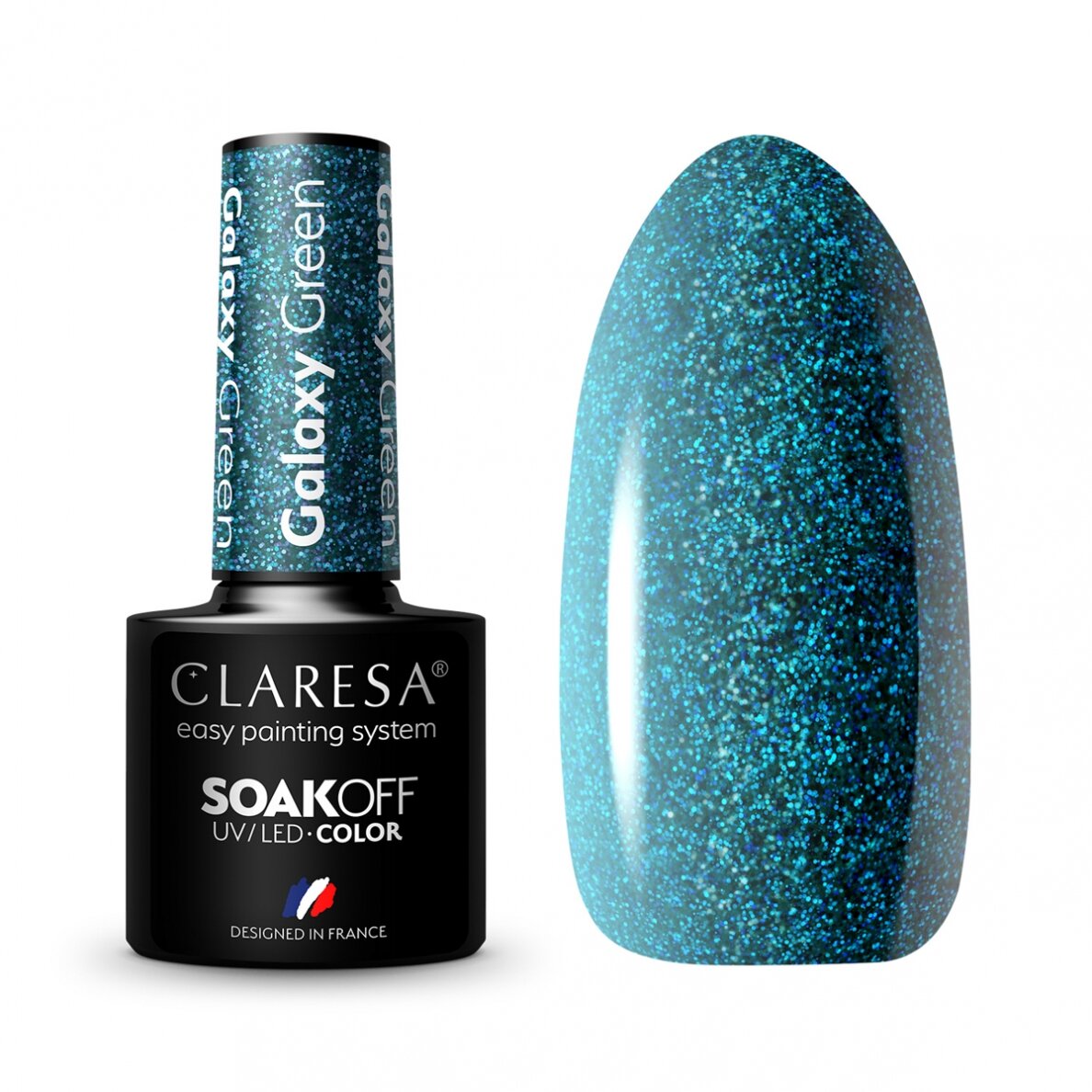 Hibridinis nagų lakas CLARESA GALAXY GREEN, 5g Hibridinis nagų lakas CLARESA GALAXY GREEN, 5g