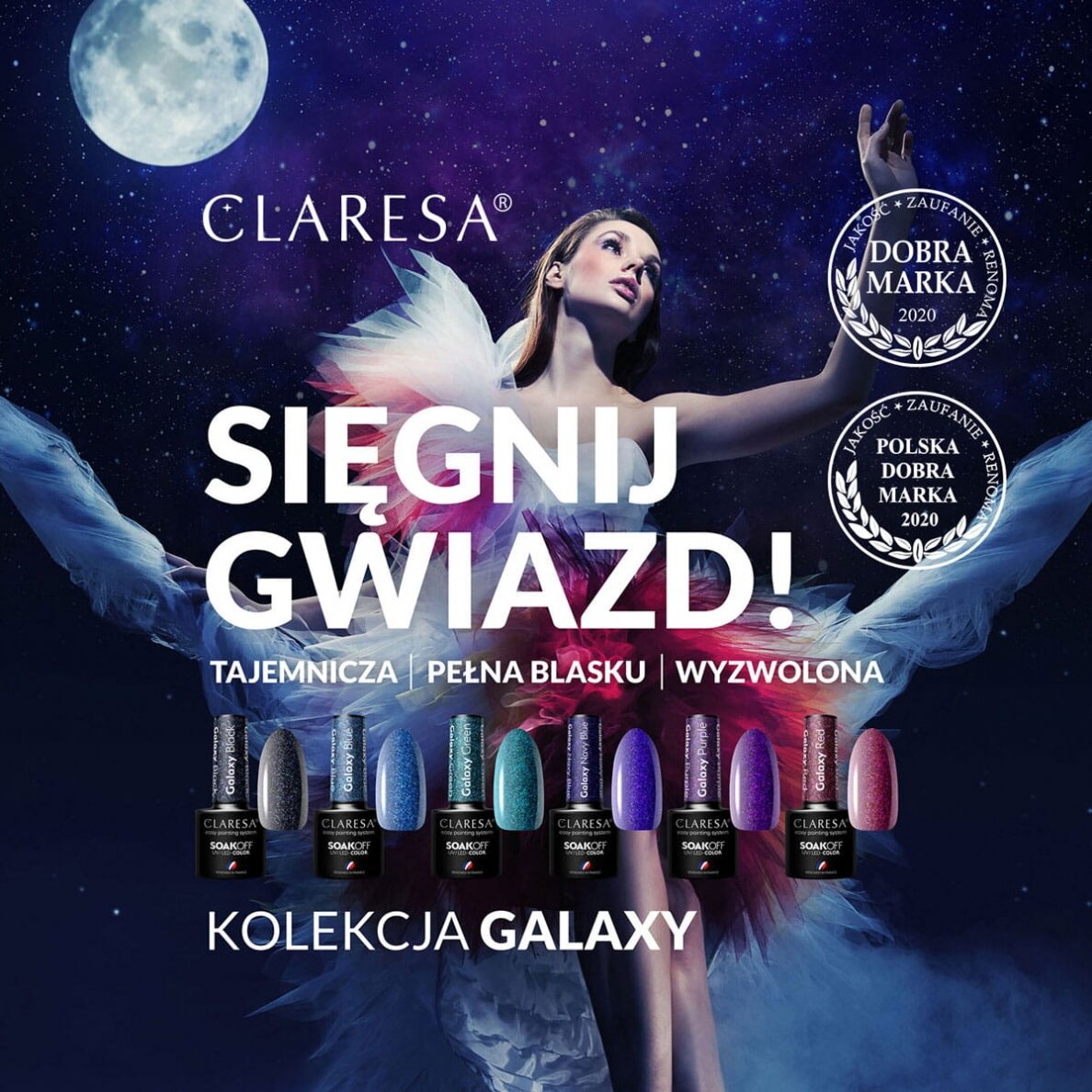 Hibridinis nagų lakas CLARESA GALAXY GREEN, 5g 3 Hibridinis nagų lakas CLARESA GALAXY GREEN, 5g 3