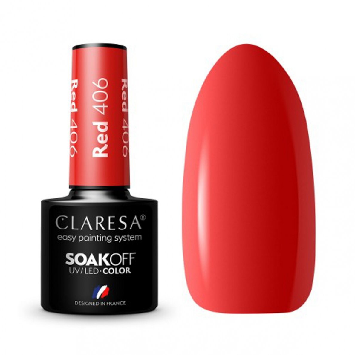 Гибридный лак для ногтей CLARESA RED 406, 5г Гибридный лак для ногтей CLARESA RED 406, 5г