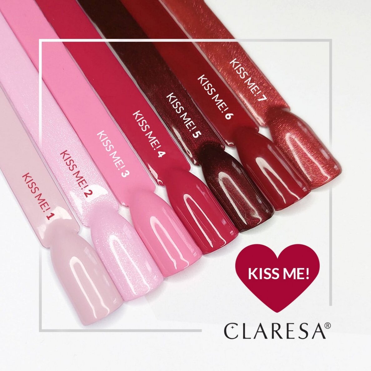 Hibridinis nagų lakas CLARESA KISS ME 6, 5g 1