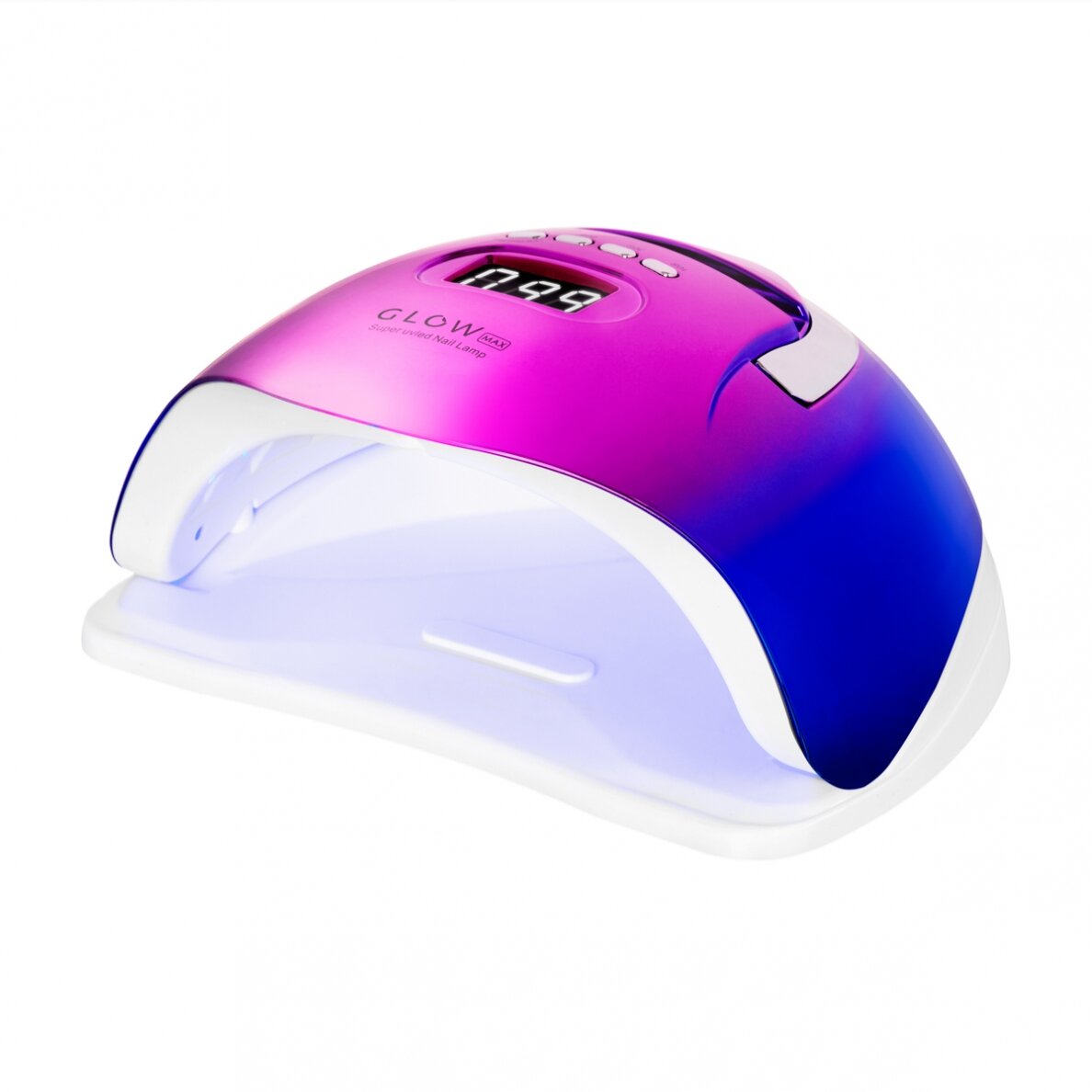 УФ светодиодная лампа для ногтей Glow F2 RC, 220Вт, розово-голубая УФ светодиодная лампа для ногтей Glow F2 RC, 220Вт, розово-голубая