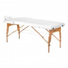 Medinis sulankstomas masažo stalas, Komfort Activ Fizjo Lux ,2 segmentai, baltas