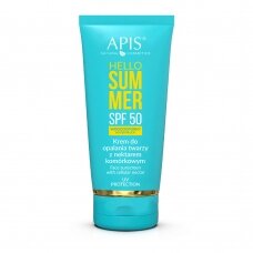 APIS Hello Summer Spf 50, veido kremas nuo saulės su ląstelių nektaru, 50ml