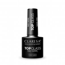 CLARESA Top Glass No wipe gelinis viršutinis sluoksnis, be lipnumo, 5g