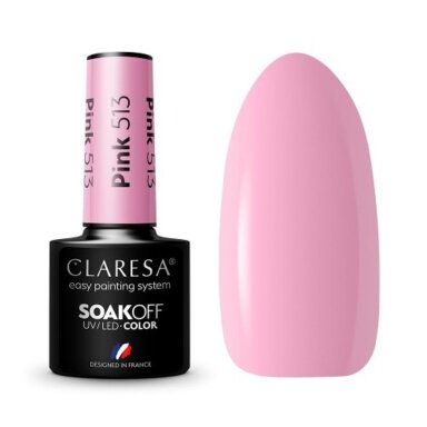 Гибридный лак для ногтей CLARESA PINK 513, 5г Гибридный лак для ногтей CLARESA PINK 513, 5г