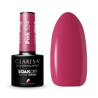 Hibridinis nagų lakas CLARESA PINK 524, 5g Hibridinis nagų lakas CLARESA PINK 524, 5g