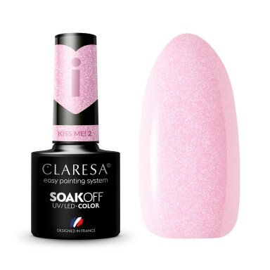 Hibridinis nagų lakas CLARESA KISS ME 2, 5g Hibridinis nagų lakas CLARESA KISS ME 2, 5g
