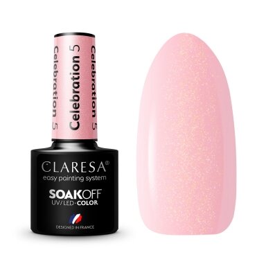 Гибридный лак для ногтей CLARESA CELEBRATION 5, 5г Гибридный лак для ногтей CLARESA CELEBRATION 5, 5г