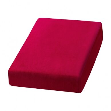 Veliūrinis kosmetinės kėdutės užvalkalas FUCHSIA, raudonas