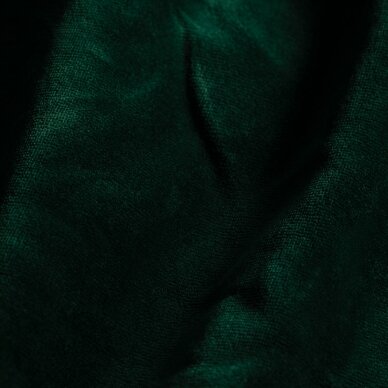 Veliūrinė paklodė su guma, 70 x 190cm, žalios sp. 1