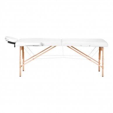 Medinis sulankstomas masažo stalas, Komfort Activ Fizjo Lux ,2 segmentai, baltas 3