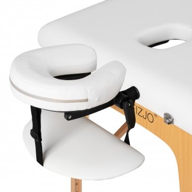 Medinis sulankstomas masažo stalas, Komfort Activ Fizjo Lux ,2 segmentai, baltas 1