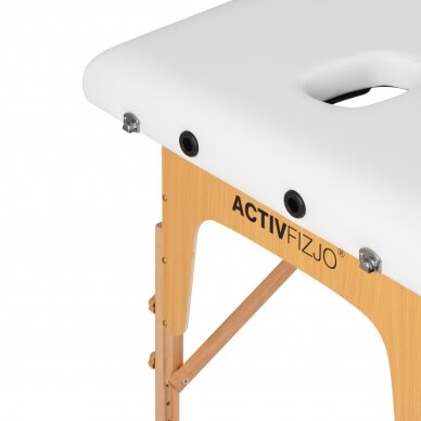 Medinis sulankstomas masažo stalas, Komfort Activ Fizjo Lux ,2 segmentai, baltas 4