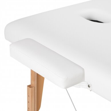 Medinis sulankstomas masažo stalas, Komfort Activ Fizjo Lux ,2 segmentai, baltas 9