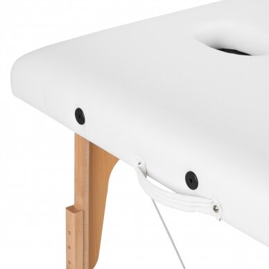 Medinis sulankstomas masažo stalas, Komfort Activ Fizjo Lux ,2 segmentai, baltas 10
