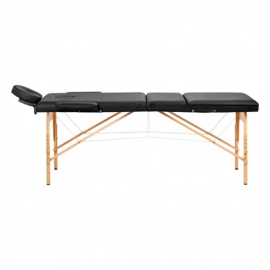 Medinis sulankstomas masažo stalas, Komfort Activ Fizjo Lux ,3 segmentai, juodas 2