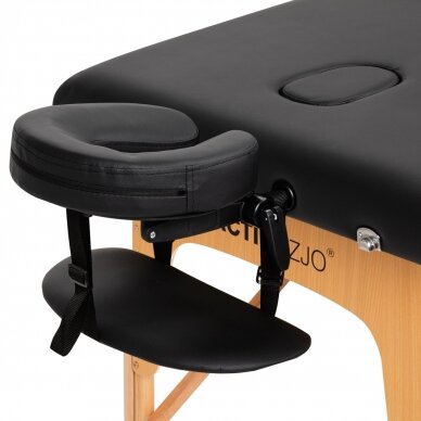 Medinis sulankstomas masažo stalas, Komfort Activ Fizjo Lux ,3 segmentai, juodas 4