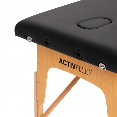 Medinis sulankstomas masažo stalas, Komfort Activ Fizjo Lux ,3 segmentai, juodas 5
