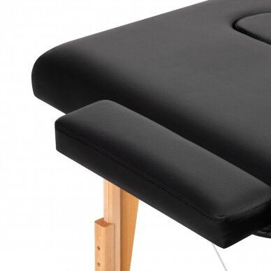 Medinis sulankstomas masažo stalas, Komfort Activ Fizjo Lux ,3 segmentai, juodas 6
