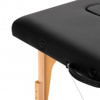 Medinis sulankstomas masažo stalas, Komfort Activ Fizjo Lux ,3 segmentai, juodas 7