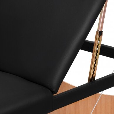 Medinis sulankstomas masažo stalas, Komfort Activ Fizjo Lux ,3 segmentai, juodas 13