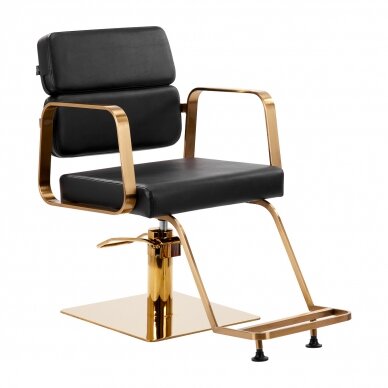 Gabbiano kirpyklos kėdė PORTO, juoda-aukso sp.