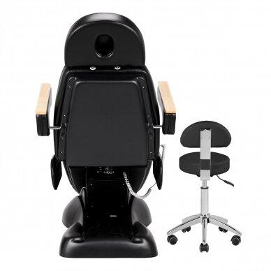 Elektrinė kosmetologinė kėdė SILLON Lux 273b +  juoda taburetė 304 8