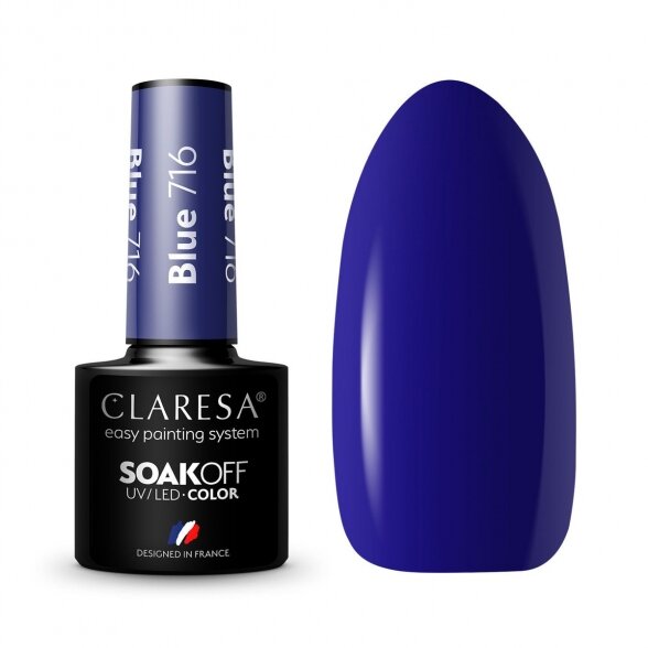 Hibridinis nagų lakas CLARESA BLUE 716, 5g Hibridinis nagų lakas CLARESA BLUE 716, 5g