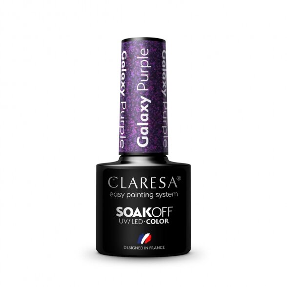 Hibridinis nagų lakas CLARESA GALAXY PURPLE, 5g 2 Hibridinis nagų lakas CLARESA GALAXY PURPLE, 5g 2