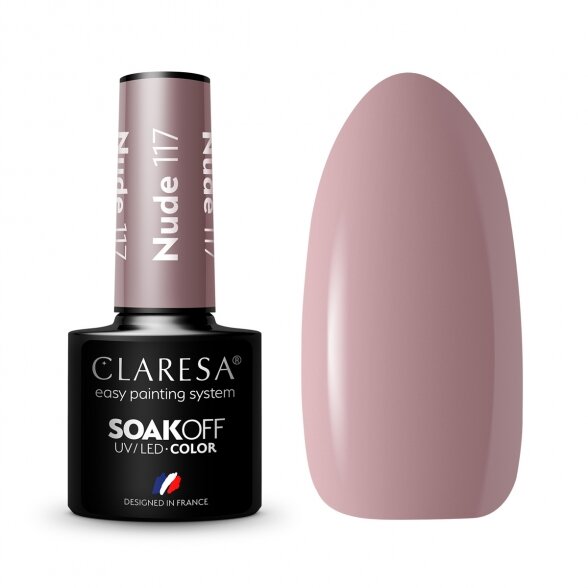 Гибридный лак для ногтей CLARESA NUDE 117, 5г Гибридный лак для ногтей CLARESA NUDE 117, 5г
