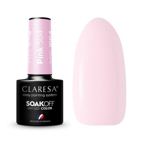 Гибридный лак для ногтей CLARESA PINK 504, 5г Гибридный лак для ногтей CLARESA PINK 504, 5г
