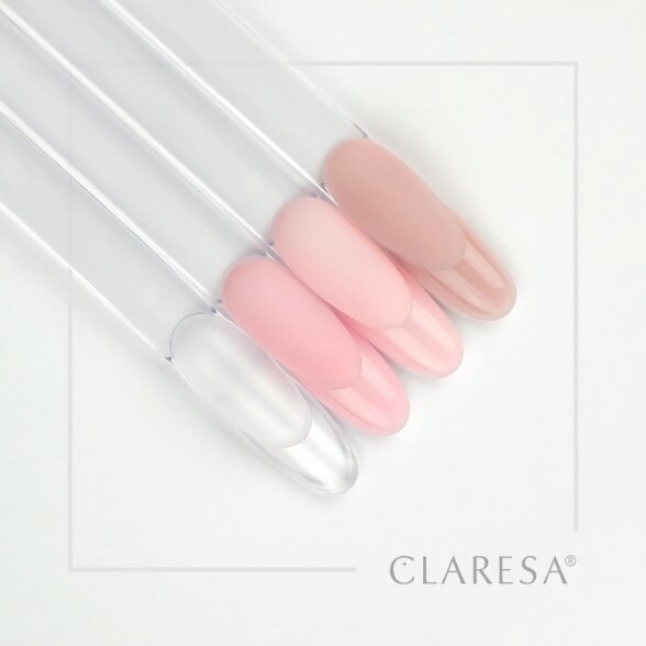Claresa statybinis nagų priauginimo gelis Soft&Easy gel, Clear, 45g 3 Claresa statybinis nagų priauginimo gelis Soft&Easy gel, Clear, 45g 3